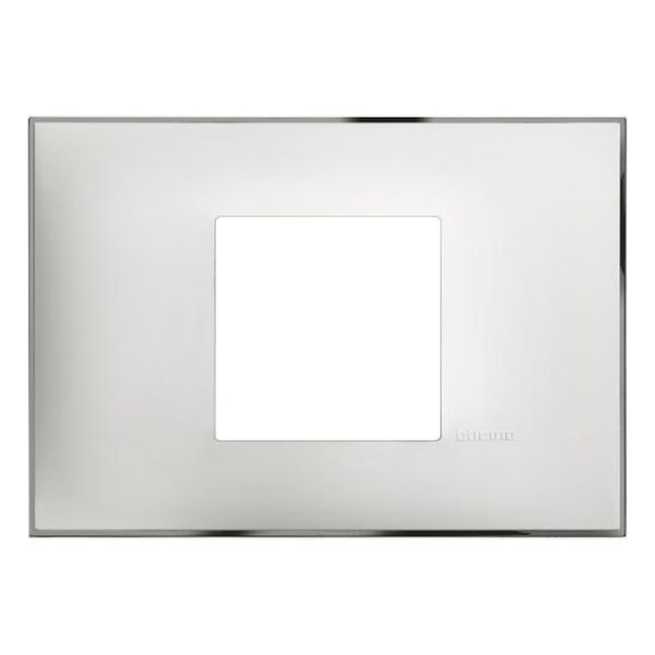 BTICINO - R4819WR РАМКА 2М ИТАЛИАНСКИ СТАНДАРТ БЯЛО С ХРОМ CLASSIA