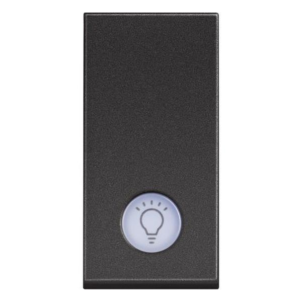 BTICINO - RG4001LA ЕДНОПОЛЮСЕН КЛЮЧ 10А С LED ИНДИКАЦИЯ И СИМВОЛ ЛАМПА CLASSIA ЧЕРЕН