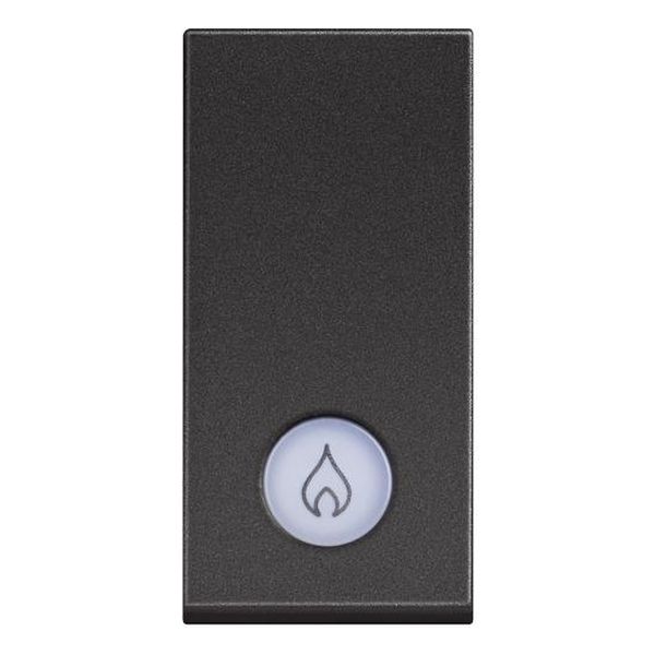 BTICINO - RG4001LP ЕДНОПОЛЮСЕН КЛЮЧ 10А С LED ИНДИКАЦИЯ И СИМВОЛ ОТОПЛЕНИЕ CLASSIA ЧЕРЕН