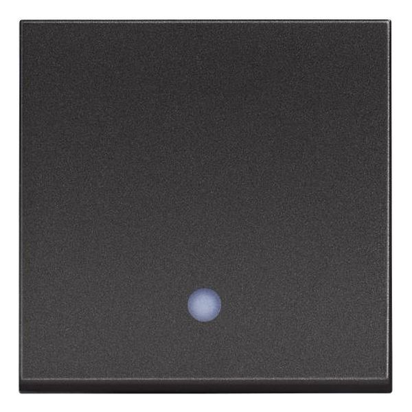 BTICINO - RG4001M2L ЕДНОПОЛЮСЕН КЛЮЧ 2 МОДУЛА С LED ИНДИКАЦИЯ CLASSIA ЧЕРЕН