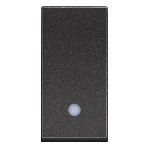 BTICINO - RG4004L КРЪСТАТ КЛЮЧ С LED ИНДИКАЦИЯ 1 МОДУЛ 10А CLASSIA ЧЕРЕН