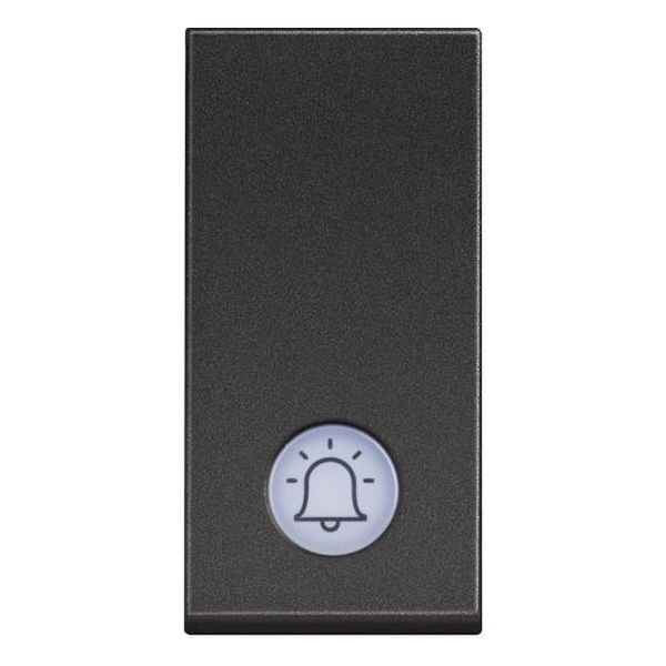 BTICINO - RG4042V230 БУТОН 1 МОДУЛ С LED ИНДИКАЦИЯ НА 230V И СИМВОЛ ЗВЪНЕЦ CLASSIA ЧЕРЕН