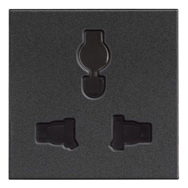 BTICINO - RG4139 КОНТАКТ МУЛТИ СТАНДАРТ 2Р+Е 16А ДЕТСКА ЗАЩИТА 2 МОДУЛА CLASSIA ЧЕРЕН