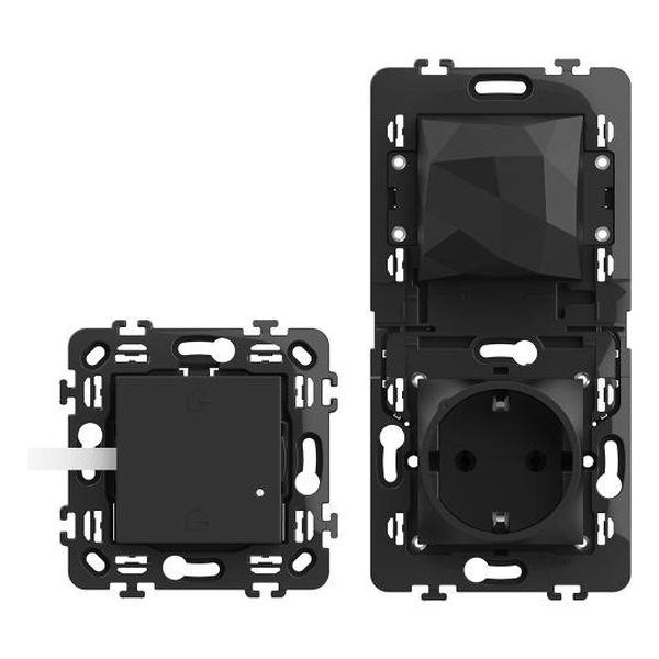 BTICINO - RG4501C СТАРТОВ ПАКЕТ SMART (СВЪРЗАН КОНТАКТ С GATEWAY + MASTER КЛЮЧ БЕЗЖИЧЕН) С НОСЕЩИ РАМКИ ЦВЯТ ЧЕРЕН CLASSIA BTICINO NETATMO