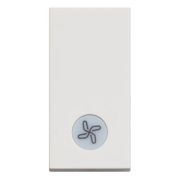 BTICINO - RW4001LR ЕДНОПОЛЮСЕН КЛЮЧ 10А С LED ИНДИКАЦИЯ И СИМВОЛ ВЕНТИЛАТОР CLASSIA БЯЛ