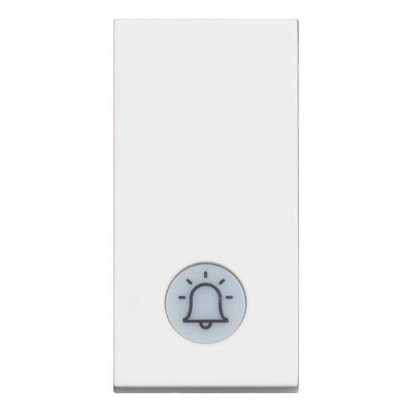 BTICINO - RW4042V230 БУТОН 1 МОДУЛ С LED ИНДИКАЦИЯ НА 230V И СИМВОЛ ЗВЪНЕЦ CLASSIA БЯЛ