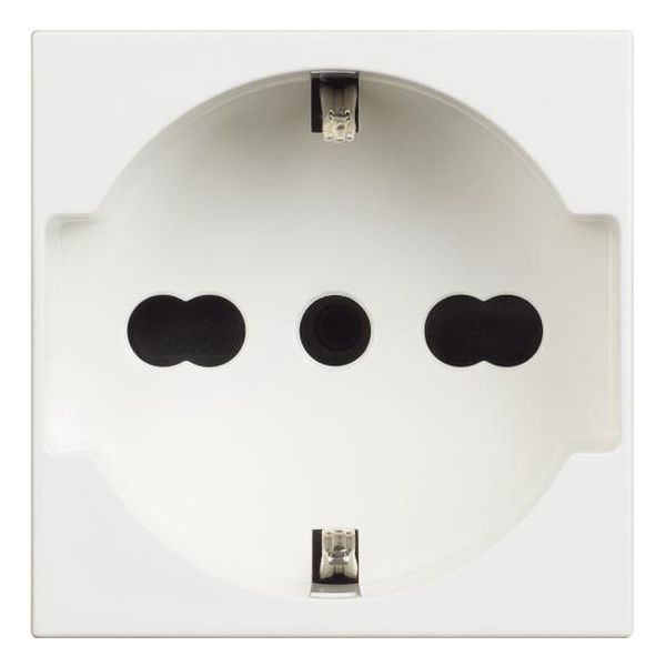 BTICINO - RW4140A16 КОНТАКТ ШУКО/ИТАЛИАНСКИ СТАНДАРТ 2P+Е 16А ДЕТСКА ЗАЩИТА 2 МОД. CLASSIA БЯЛ