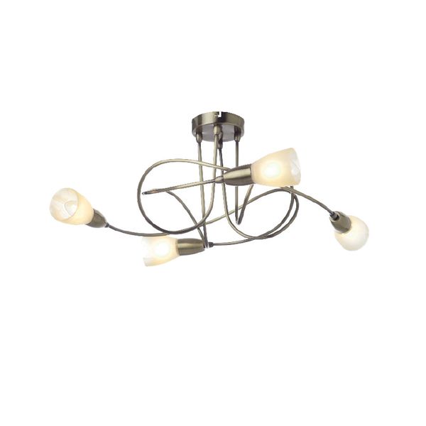 ACA LIGHTING СПОТ IIII GLASS BRONGE 4X40W E14 KAMET ACA-MC542GAB4