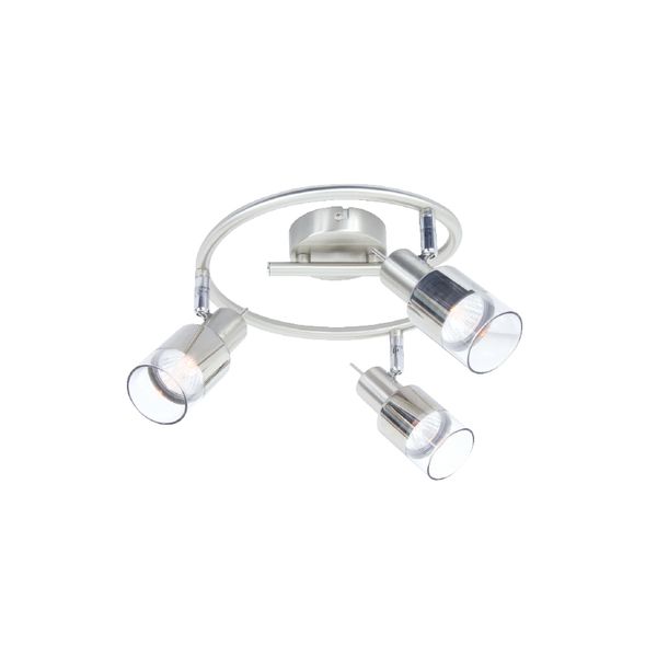 ACA LIGHTING СПОТ III ROSETTA NICKEL WITH TRANSPARENT GLASS 3 X GU10 PLATINUM ACA-MC6563G