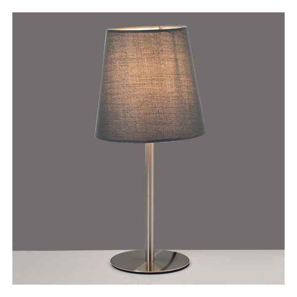 ACA LIGHTING POPULAR GRAY WITH NIKEL 1X40W E14 H28CM HARPY ACA-MT3000GN