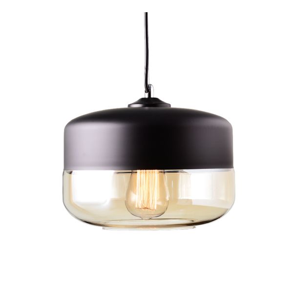 ACA LIGHTING NETTO BLACK BLACK METAL GLAS