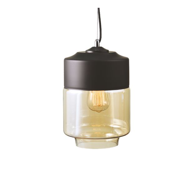 ACA LIGHTING NETTO BLACK BLACK METAL GLAS