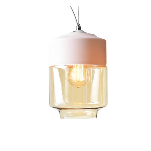 ACA LIGHTING NETTO HEAD WHITE METAL GLAS