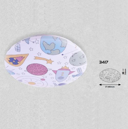 LED ДЕТСКИ ПЛАФОН RABALUX 3417 HANKA