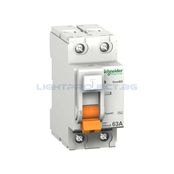 SCHNEIDER ELECTRIC ДЕФЕКТНОТОКОВА ЗАЩИТА ID DOMAE 2P 40A 30MA КЛАС AC 16793
