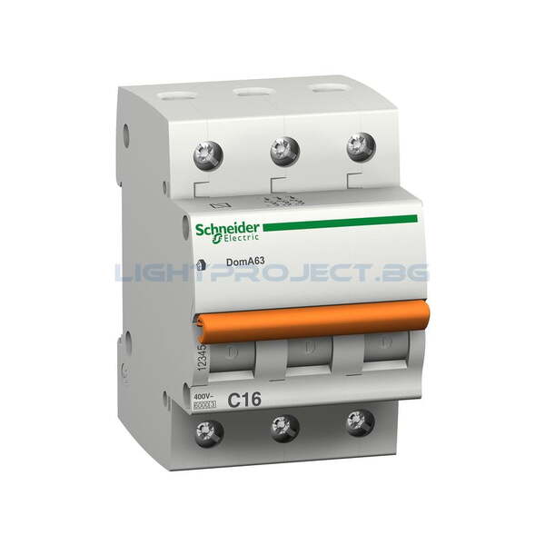 SCHNEIDER ELECTRIC АВТОМАТИЧЕН ПРЕКЪСВАЧ E60N+ 3P 63A КРИВА C 6KA 20464