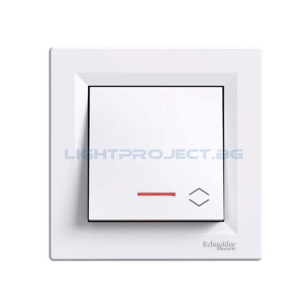 SCHNEIDER ELECTRIC EPH1500121 ДЕВИАТОРЕН КЛЮЧ С ГЛИМ ЛАМПА БЯЛ