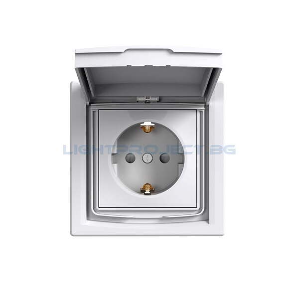 SCHNEIDER ELECTRIC EPH3100321 ВЛАГОЗАЩИТЕН КОНТАКТ С КАПАК IP 44 БЯЛ