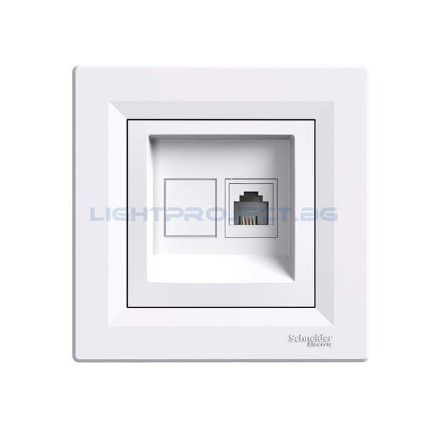 SCHNEIDER ELECTRIC EPH4100121 ТЕЛЕФОННА РОЗЕТКА RJ11 ASFORA БЯЛ
