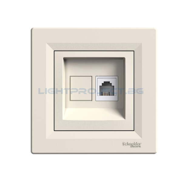 SCHNEIDER ELECTRIC EPH4100123 ТЕЛЕФОННА РОЗЕТКА RJ11 ASFORA КРЕМ