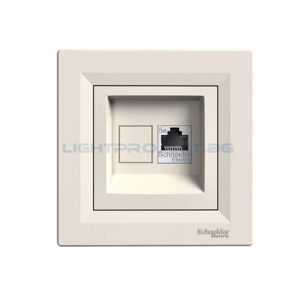 SCHNEIDER ELECTRIC EPH4300123 КОМПЮТЪРНА РОЗЕТКА RJ45 ASFORA КРЕМ