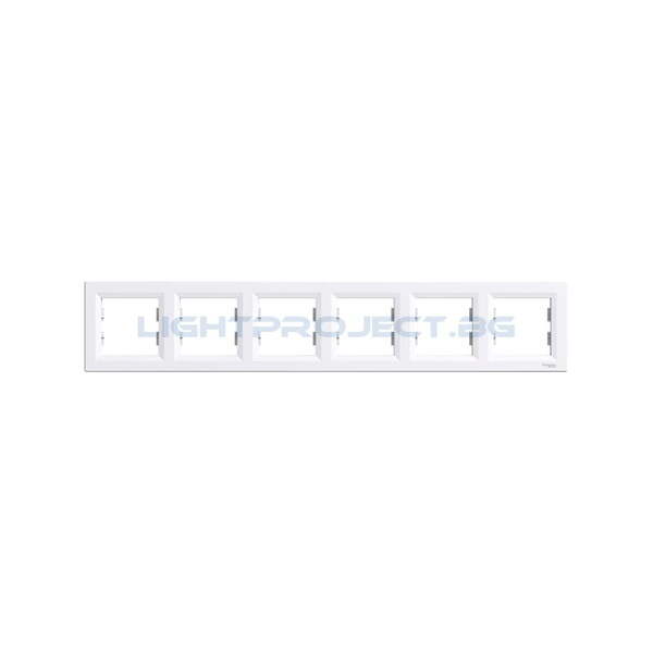 SCHNEIDER ELECTRIC EPH5800621 РАМКА ШЕСТИЦА ASFORA БЯЛА