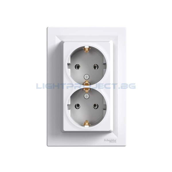 SCHNEIDER ELECTRIC EPH9900121 ДВОЕН КОНТАКТ ШУКО IP20, БЯЛ