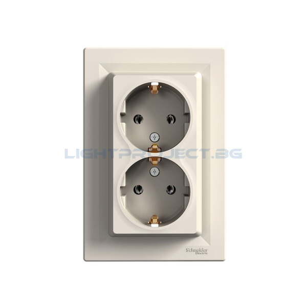 SCHNEIDER ELECTRIC EPH9900123 ДВОЕН КОНТАКТ ШУКО КРЕМА