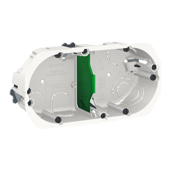 SCHNEIDER ELECTRIC NEW UNICA ДВОЙНА КУТИЯ ЗА ЗАКРИТ МОНТАЖ 67X40 ММ