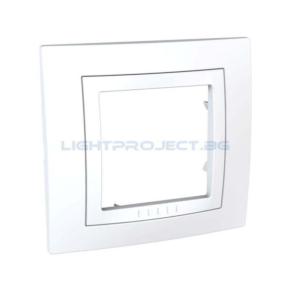 SCHNEIDER ELECTRIC MGU2.002.18 ДЕКОРАТИВНА РАМКА UNICA BASIC ЕДИНИЧНА БЯЛ