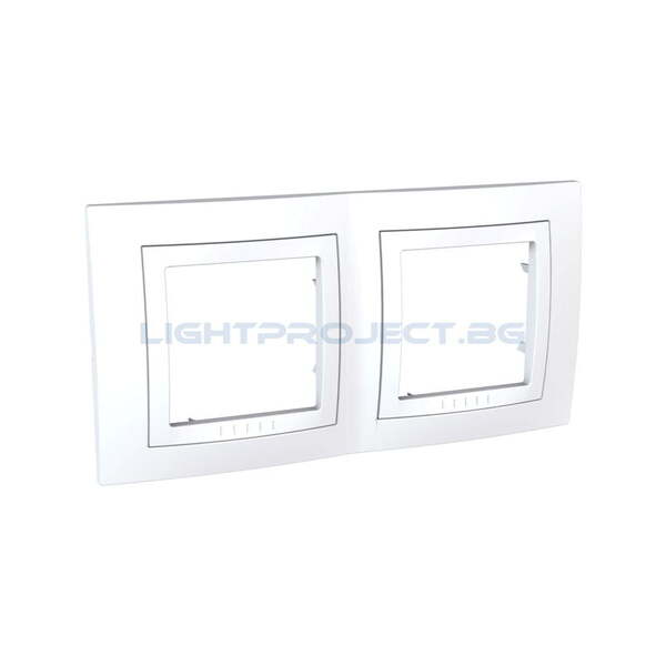 SCHNEIDER ELECTRIC MGU2.004.18 ДЕКОРАТИВНА РАМКА UNICA BASIC ДВОЙНА БЯЛ