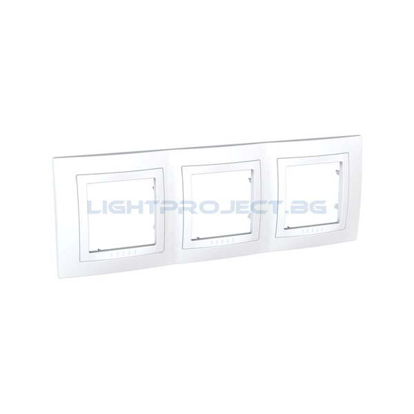 SCHNEIDER ELECTRIC MGU2.006.18 ДЕКОРАТИВНА РАМКА UNICA BASIC ТРОЙНА БЯЛ