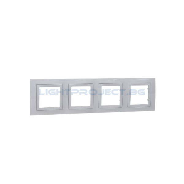 SCHNEIDER ELECTRIC MGU2.008.18 ДЕКОРАТИВНА РАМКА UNICA BASIC ЧЕТВОРНА БЯЛ