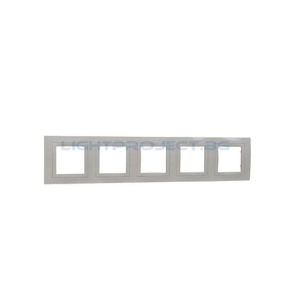 SCHNEIDER ELECTRIC MGU2.010.25 ДЕКОРАТИВНА РАМКА UNICA BASIC ПЕТОРНА СЛОНОВА КОСТ