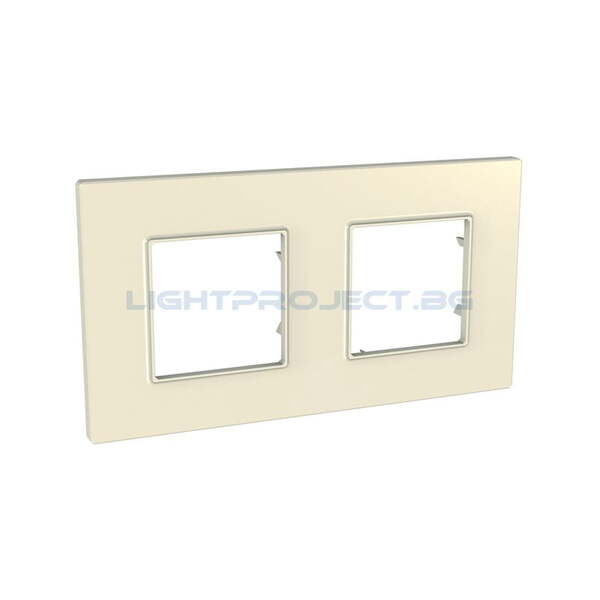 SCHNEIDER ELECTRIC MGU2.704.16 ДЕКОРАТИВНА РАМКА ДВОЙНА КАМЪК UNICA QUADRO