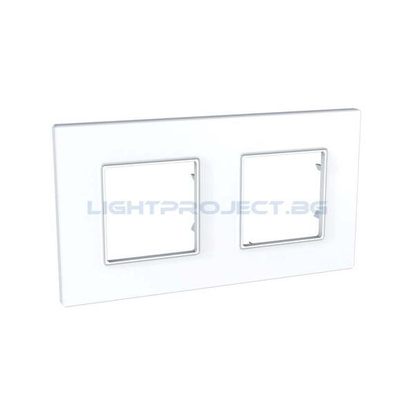 SCHNEIDER ELECTRIC MGU2.704.18 ДЕКОРАТИВНА РАМКА ДВОЙНА БЯЛ UNICA QUADRO