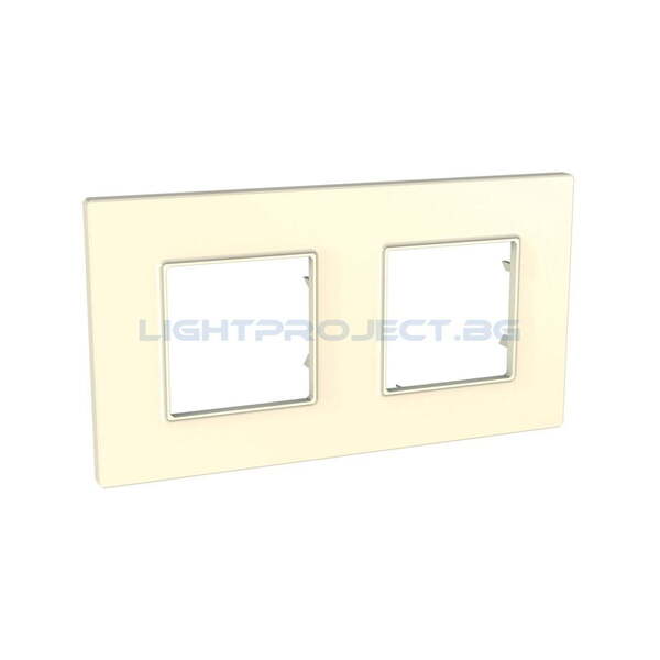 SCHNEIDER ELECTRIC MGU2.704.25 ДЕКОРАТИВНА РАМКА ДВОЙНА СЛОНОВА КОСТ UNICA QUADRO