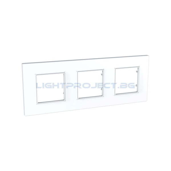 SCHNEIDER ELECTRIC MGU2.706.18 ДЕКОРАТИВНА РАМКА ТРОЙНА БЯЛ UNICA QUADRO