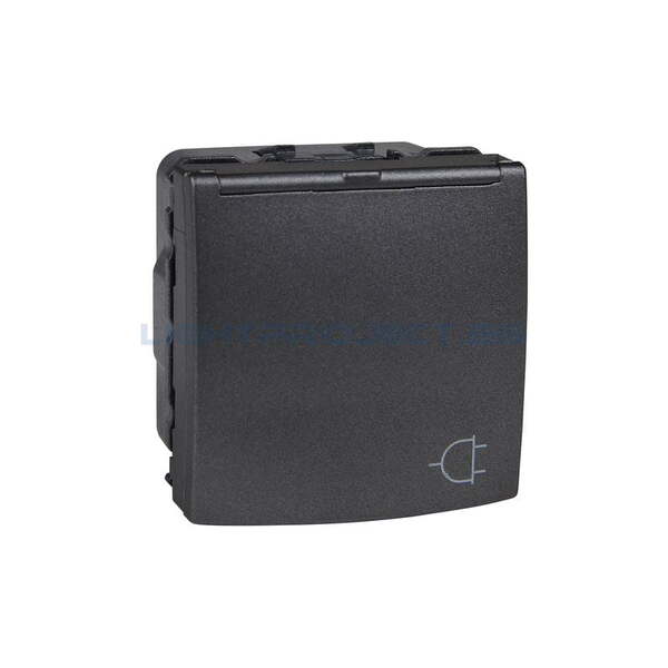 SCHNEIDER ELECTRIC MGU3.037.12TA UNICA TOP/CLASS КОНТАКТ С КАПАК ГРАФИТ 2M