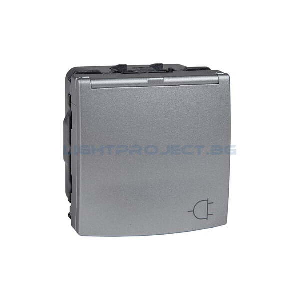 SCHNEIDER ELECTRIC MGU3.037.30TA UNICA TOP/CLASS КОНТАКТ С КАПАК АЛУМИНИЙ 2M