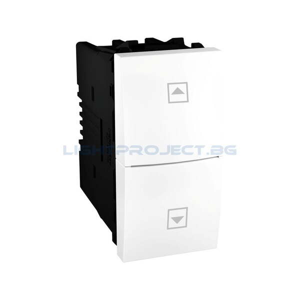 SCHNEIDER ELECTRIC MGU3.107T.18 БУТОН ЗА КОНТРОЛ НА ЩОРИ UNICA 2,5А 250V, 1/2M БЯЛ