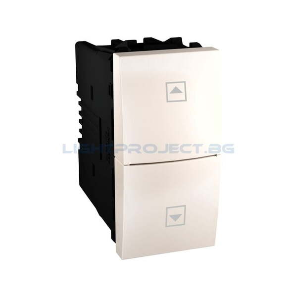 SCHNEIDER ELECTRIC MGU3.107T.25 БУТОН ЗА КОНТРОЛ НА ЩОРИ UNICA 2,5А 250V, 1/2M СЛОНОВА КОСТ
