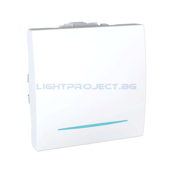 SCHNEIDER ELECTRIC MGU3.201.18N ЕДНОПОЛЮСЕН КЛЮЧ БЯЛ ДВУМОДУЛЕН СВЕТЕЩ UNICA