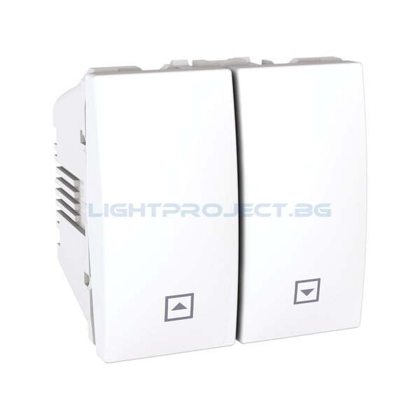 SCHNEIDER ELECTRIC MGU3.207.18 БУТОН ЗА КОНТРОЛ НА ЩОРИ UNICA 10A 2M БЯЛ