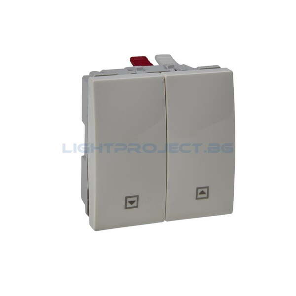 SCHNEIDER ELECTRIC MGU3.208.25 БУТОН ЗА КОНТРОЛ НА ЩОРИ UNICA 10А 250V, 2M СЛОНОВА КОСТ