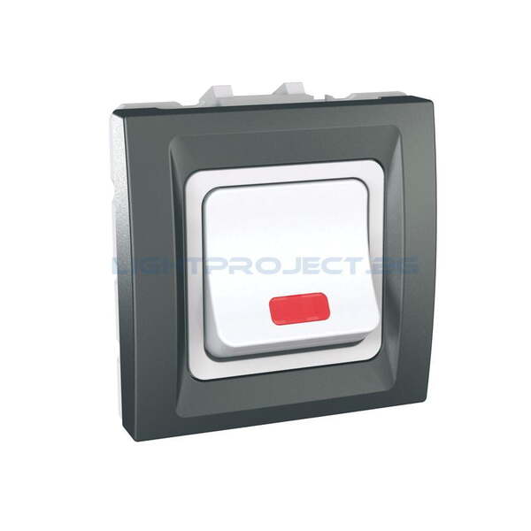 SCHNEIDER ELECTRIC MGU3.232.12S ДВУПОЛЮСЕН КЛЮЧ 32А ЗА БОЙЛЕР С ИНДИКАТОРНА ЛАМПА ГРАФИТ