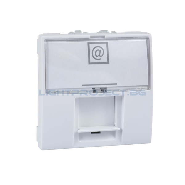 SCHNEIDER ELECTRIC MGU3.411.18 ИНФОРМАЦИОННА РОЗЕТКА RJ 45 UTP КАТ.5Е ЗА КОМПЮТЪР БЯЛ 2M