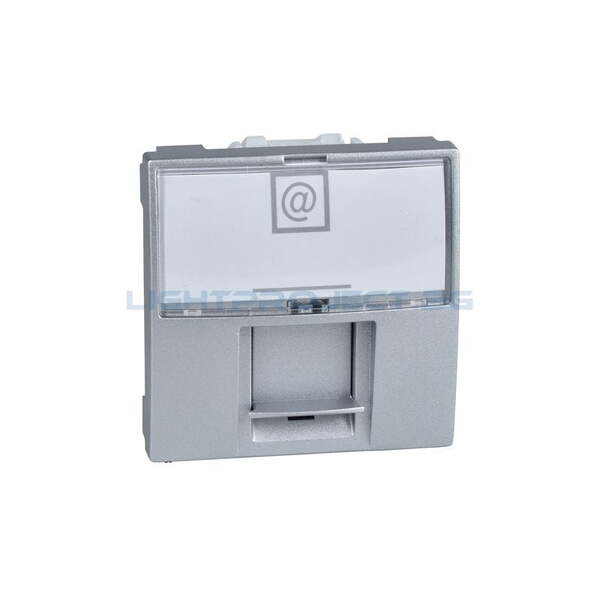 SCHNEIDER ELECTRIC MGU3.411.30 UNICA ИНФОРМАЦИОННА РОЗЕТКА RJ45 UTP КАТ.5Е ЗА КОМПЮТЪР АЛУМИНИЙ 2M