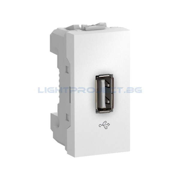 SCHNEIDER ELECTRIC MGU3.429.18 UNICA USB КОНЕКТОР БЯЛО 1M