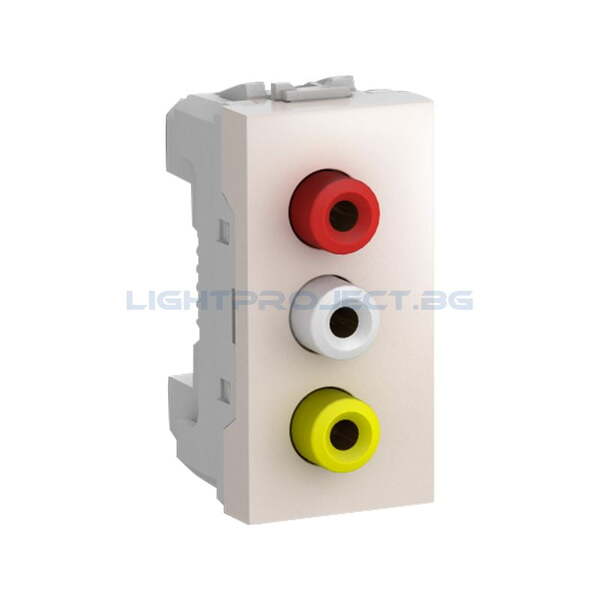 SCHNEIDER ELECTRIC MGU3.431.25 UNICA 3 RCA ИЗЛАЗА, ЖЕНСКИ СЛОНОВА КОСТ 1M